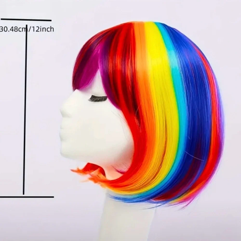 Wig, Red, Blue, Yellow & More Colors, Make a Bold New Look, NEW